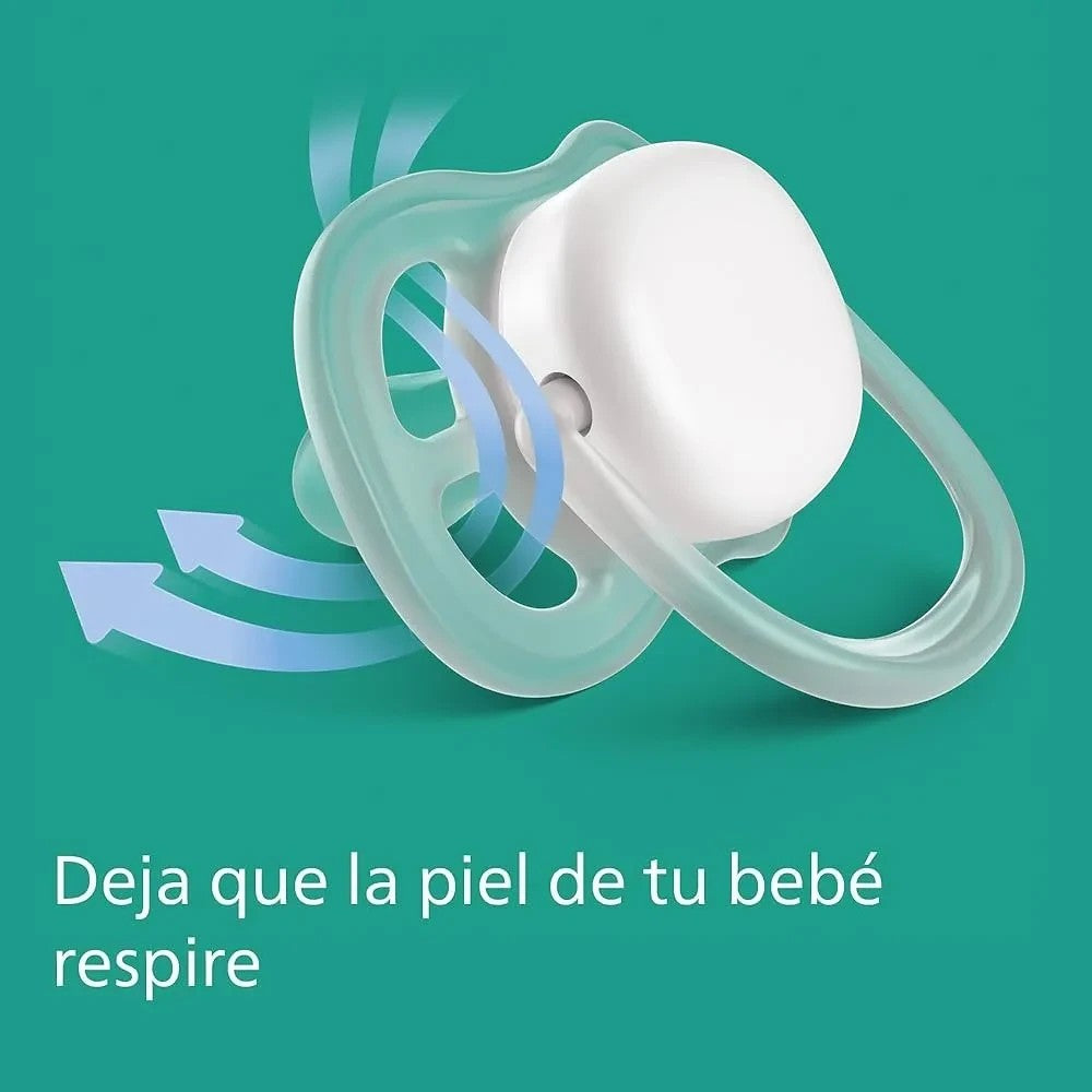 Chupete ortodóntico Chikikitos ultra air de silicona con ventilación para piel sensible y diseño que brilla en la noche