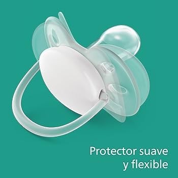 Chupete de silicona Chikikitos con protector suave y flexible, diseño ergonómico y ventilado para bebés.