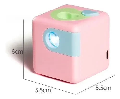 Mini proyector de juguete Chikikitos color rosa y azul, compacto y portátil para decoración infantil y fiestas