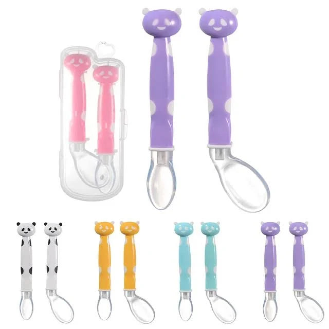 Set de cuchara de silicona suave para bebé libre de BPA