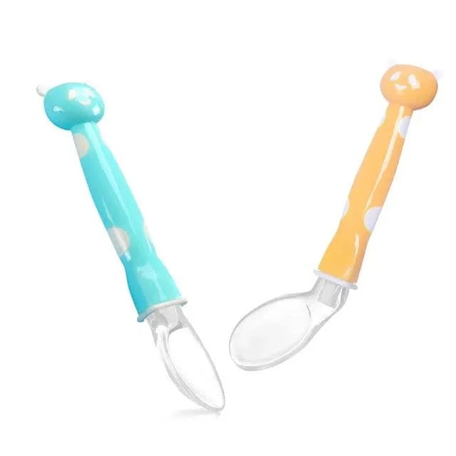 Set de cuchara de silicona suave para bebé libre de BPA